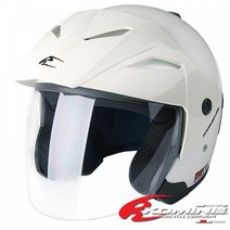 코미네 오픈페이스 헬멧 바이크 경량 하프페이스쉴드증정 HK-165 WHITE, WHITE-M