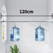 에버리빙 무타공 스텐리스 원형 압축봉