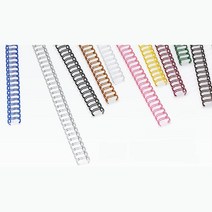선명한 컬러감 3대1 와이어링 6.4mm 100개 제본 제본용품 제본표지 와이어제본기 클립링 스프링철 코일링, 갈색 100개입