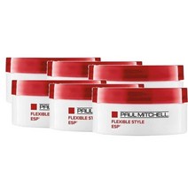 폴미첼 플렉서블 스타일 페이스트 왁스 모든 모발용 50g Paul Mitchell Flexible Style ESP, 6개
