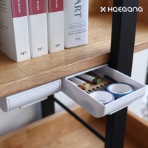 아이디어라떼 부착식 미니 서랍, 1개, 부착식 미니 서랍_그레이