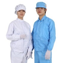 MK 제전방진복 상의 C카라 정전기방지 크린룸 제전복 방진복, L, 네이비