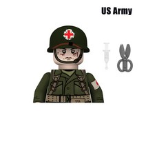 호환레고 WW2 군대 빌딩 블록 소련 미국 영국 프랑스 중국 군인 미니 액션 피규어 브릭 장난감 어린이 크, 31 1pcs