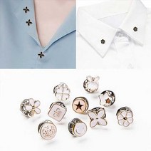 서연브로치^^~패션브로치10p^^~패션단추 매너 크리스탈 진주 오픈 방지 브로치^^~ 10p 시리즈1 ~~, 2번 블랙 10P