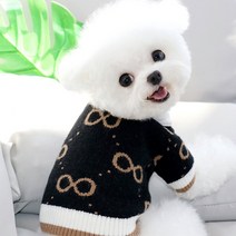 강아지옷 강아지가디건 스트라이프 줄무늬 애완견옷, 베이지
