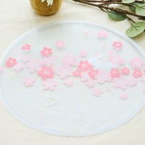 어바웃더홈 1+1 쿨방석 여름 방석 쿨매트 쿨패드, 원형 핑크 벚꽃