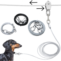개 강아지 리드줄 개목줄 마당줄 와이어 줄 개줄 견인, 10M, 1.투명 코팅 와이어, 5mm(대형)