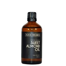 알루시아 오가닉스 인증 유기농 아몬드 오일 스위트 100ml - 퓨어 내추럴 콜드 프레스 비건 피부용 얼굴 바디 헤어 마사지 ALUCIA ORGANICS 425656