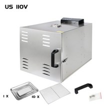 식품건조기 10 트레이 1000W 과일 건조기 과일 육류 식품 용 탈수기 가전 건조기 쇠고기 육포 만들기 도구-스테인레스 스틸 농업용 건조기, 10 Tier-US 플러그 110V, 협력사