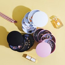 원형 보석함 360도 4단 악세서리 보관함 수납 최적화 다층 구조 보호 쿠션 바닥 미끄럼 방지 패드 헤어밴드 소품 쥬얼리 화장품 머리끈 핀 불투명 목걸이 반지 귀걸이 (블랙)