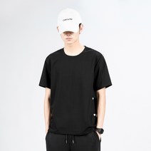 남성 여름 대형 남성 티셔츠 느슨한 반팔 탑