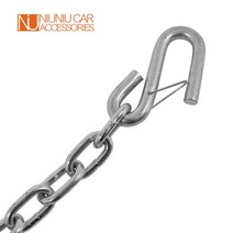 [기타자동차용품] 캡3500 LBS 트레일러 안전 와이어 체인 더블 S 스프링 고리가있는 로프 RV 부품 캠핑카