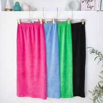 요시아나 [당일발송] 비비드 벨로아 골지 H라인 뒤트임 밴딩 맥시 롱스커트 -4컬러