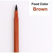 식용 잉크 마커 식품 컬러링 펜 비스킷 퐁당 케이크 장식 DIY 베이킹 그리기 도구 안료 컬러 브러시, 1 PCS Brown