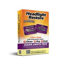 헤드라이트 복원 키트 코팅 렌즈 클리닝 와이프 / Clear Lights Tech Headlight Restoration Kit