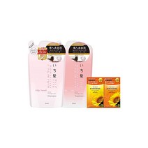 이치카리 THE PREMIUM 엑스트라 데미지 케어 실키 스무스 샴푸 & 트리트먼트 리필용 세트 340ml +340g 증정품 포함 《도입 미용액 논실리콘 아미노산 샴푸》2