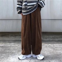 2022 일본 복고풍 바지 남성 봄과 가을 한국 트렌드 ins 하이 스트리트 타이드 브랜드 루스 스트레이트 와이드 레그 팬츠