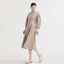 [LAON] 지퍼 훌 뒷밴딩 원피스 22SSOPM036