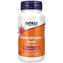 NOW 판토텐산 비타민B5 500mg 100캡슐, 단일수량, 단일개당 용량/중량/정