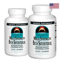 소스내츄럴 메가스트렝스 베타시토스테롤 375mg 120정 1+1 240일 식물성스테롤, 1개, 기본