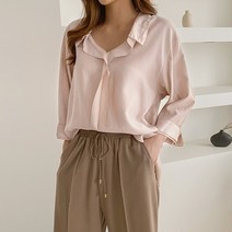 [수키] 브이넥 프릴 블라우스 1059933