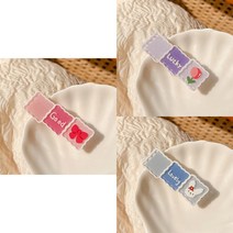 노크 온 귀여운 대비색 스퀘어 걸 머리핀 심플 사이드 덕빌 클립 앞머리 클립 부러진 머리 뒷머리 한 단어 탑 클립, 6