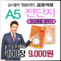 소량전단지, 100장, A5-양면