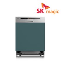[세제/린스 증정] SK매직 빌트인 12인용 식기 세척기 건조기 DWA7303B / 무광 매트 패널 색상, 매트 딥그린