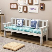 카페의자 긴소파 편백나무소파 평상형쇼파 모던 심플 3인승 패브릭 소파 작은 거실 원목