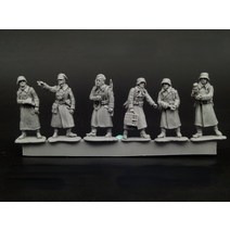 1/72 스케일 다이 캐스트 수지 그림 2 차 세계 대전 독일 겨울 보병 팀 모델 조립 키트 도색되지 않은