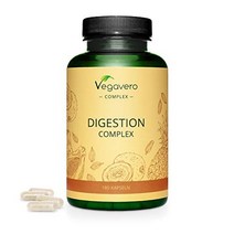 파파인 콤플렉스 vegavero® 브로멜라인 및 악티니딘 180캡슐 위장 지원을 위한 100 식물성 소화 효소 비건 및 첨가물 없음
