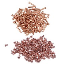 300pcs 라운드 헤드 구리 고체 리벳 패스너 - 200pcs 5/64 x 1/8 인치 & 100pcs 5 / 64inch x 25 / 64inch, 하나
