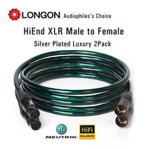 롱 실버 도금 XLR 밸런스드 케이블 마이크 수암 에메랄드 뉴트릭 커넥터 믹서 앰프용, 5.2Pack - 5m