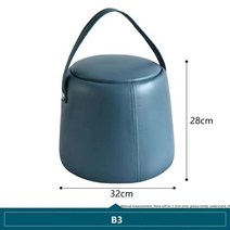 휴대용 의자 거실 커피 테이블 부드러운 소파 가죽 houndstooth 낮은 의자 방수 가정용 발판 신발 의자 pouf, b3