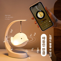 LED 귀여운 버드 스타일링 무드등 집들이선물 생일 선물, 정교한 포장판-블랙