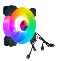 COOLMOON 120Mm ARGB & PWM Case Fans Temperature Control Motherboard Sync Computer PC Cooling, 한개옵션0
