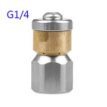 고압 세척기 스테인레스 스틸 G1/4 G3/8 및 액세서리 BSP 1/4 G3/8 입구 3 노즐 호스 금속 회전 하수도 청, 03 금