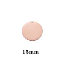 애완 동물 디스크 15mm 20mm 스테인레스 스틸 조각 없음 AliExpress, 3 pendant+50cm+15mm Rose gold