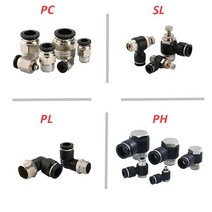 에어 톱 직소 블랙 에어 호스 피팅 1/8 4mm/6mm/8mm/10mm PC 튜브 커넥터 공압 퀵 커플 링 파이프, [09] PH, [13] 10-01 (10mm-1l8)