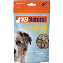 K9 Natural Bites 치킨 동결건조 취급 1.76온스 봉지 케이지 프리 강아지