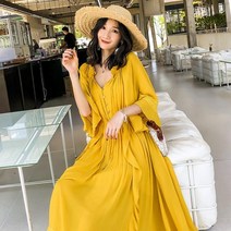 씽잉 비치원피스 여름휴가 해변 30대 화이트롱 여신