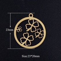 말발굽 편자 5 개몫 행운의 상징 네 심장 꽃 diy 매력 도매 100 스테인레스 스틸 말굽 펜던트 코끼리 커넥터 매력, jn385-2x5