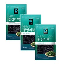 청정원 청정원 남해안산 청정 미역 80g(32인분)x3 아이반찬 미역국 부드러운미역 오이냉국, 1세트