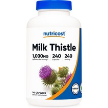 뉴트리코스트 밀크씨슬 Nutricost Milk Thistle 250mg 240정(3병), 240정, 3개