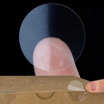 서후네 [1롤+1롤] 투명 PVC 다용도 밀봉 테이프 50mm 원형 포장 봉인 스티커, 50mm-2롤(1000p)