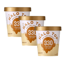 헤일로탑 씨솔트 카라멜 아이스크림 473ml x 3개 부드러운 맛있는 고급 아이스크림, 아이스크림 씨솔트 카라멜 473ml x 3개