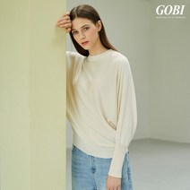 고비(GOBI) 실크 캐시미어 돌먼 니트 탑