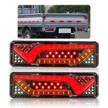 후진가이드램프 트레일러 트럭 캐러밴 자동차 Led 후방 정지 테일 라이트 12V24V 흐름 스티어링 브레이크, 01 12V-24V