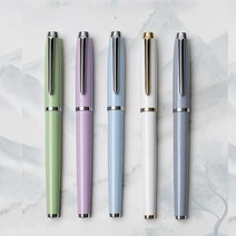 뚜렷한파스텔 선명한펜 잉크충전 검/신사 단어 연습 일상 여자선물 학생, White, 0.38mm