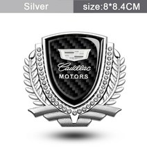 캐딜락 에스컬레이드 호환 cts sts ext 세비야 xt4 ct4 ct5 ats slr 쿠페 크리스탈 데칼 용 사이드 스티커 엠블럼 224, 비실버